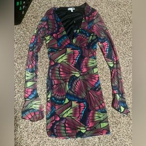 Fashion Nova Mariposa Mesh Dress